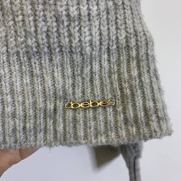 bebe Chunky Knit Lace Up Sweater - Picture 4 of 7